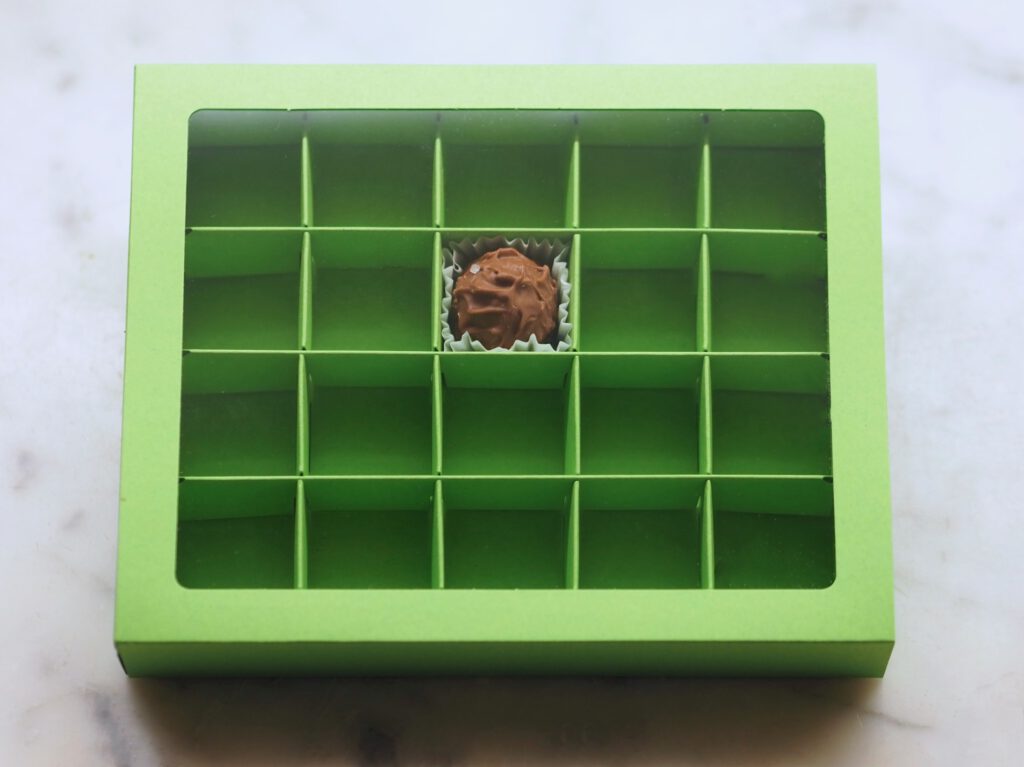 Pralinenbox 20er grün